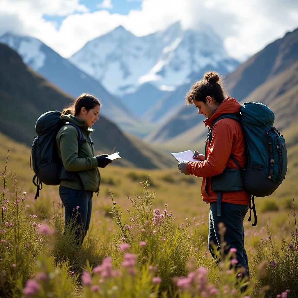 Investigadores realizando trabajo de campo