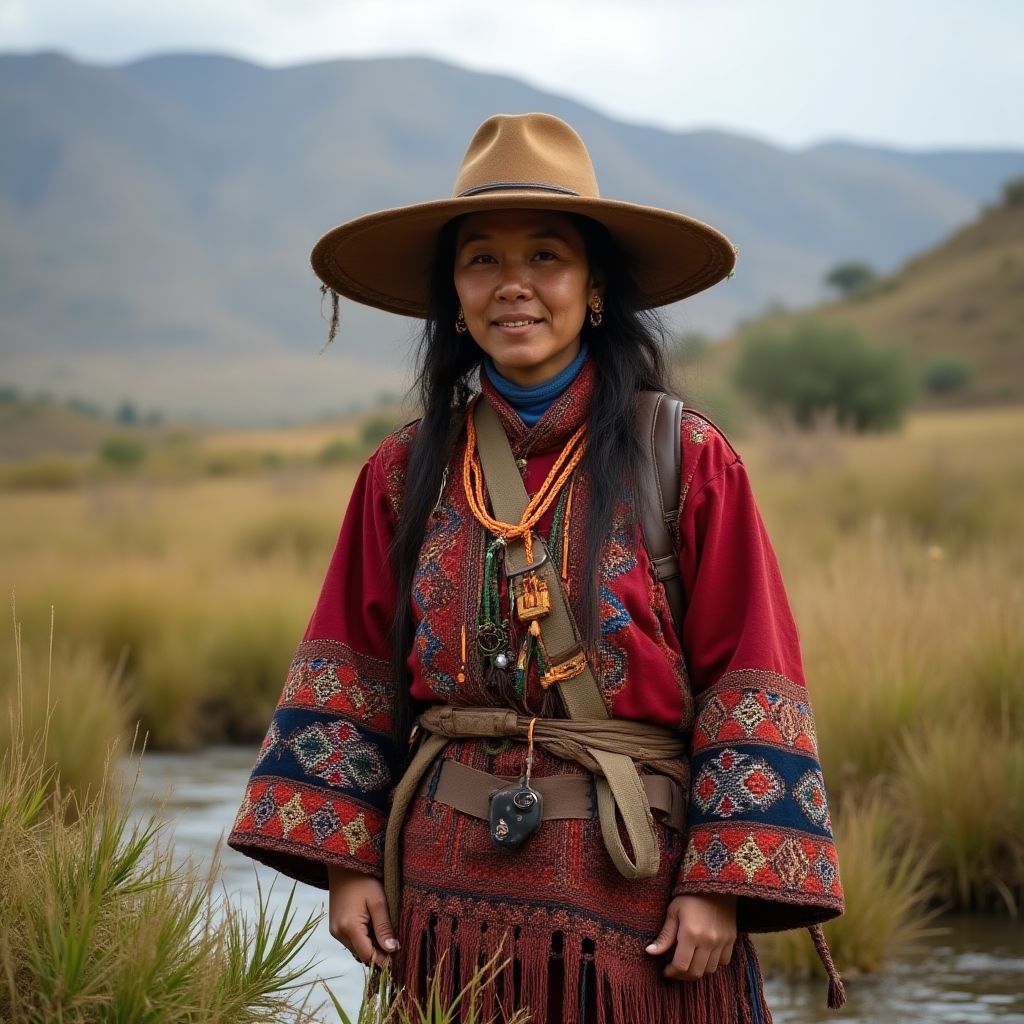 Conservacionista indígena monitoreando páramos